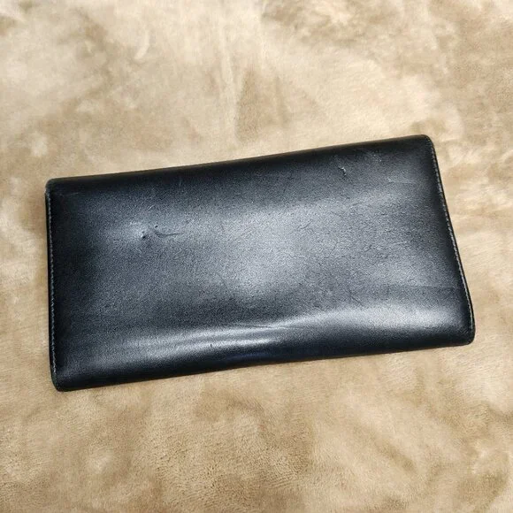 Coach Black Tri-fold Wallet, Authentic - Picture 2 of 10